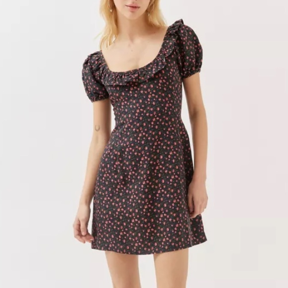 motel rocks saysana floral ruffle mini dress
